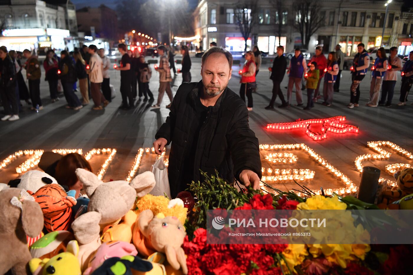 Акция в память о погибших в "Крокус Сити Холле" 