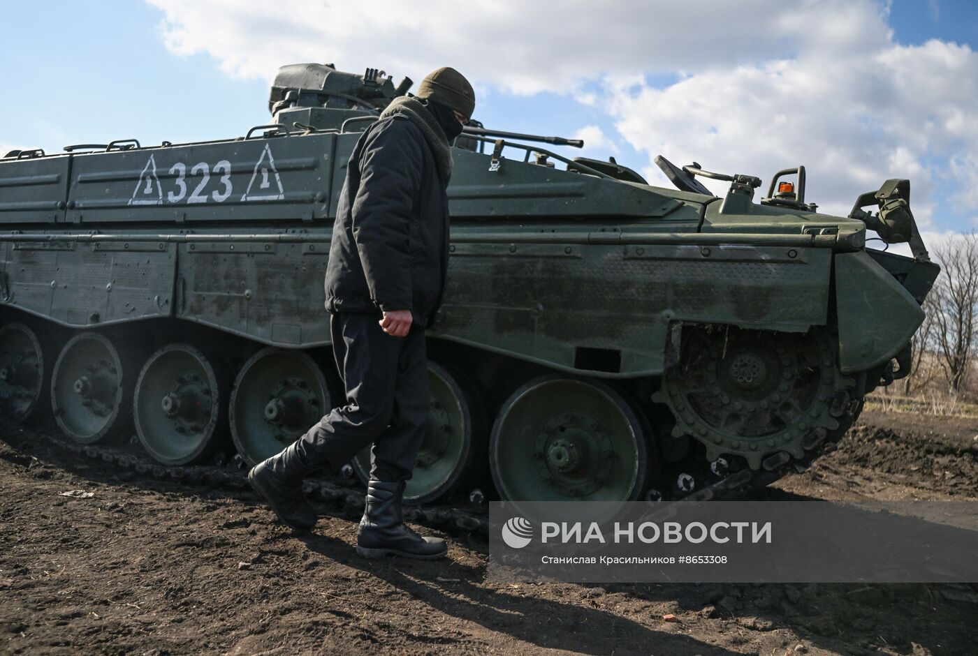 Трофейная немецкая БМП "Мардер", восстановленная военнослужащими ЦВО