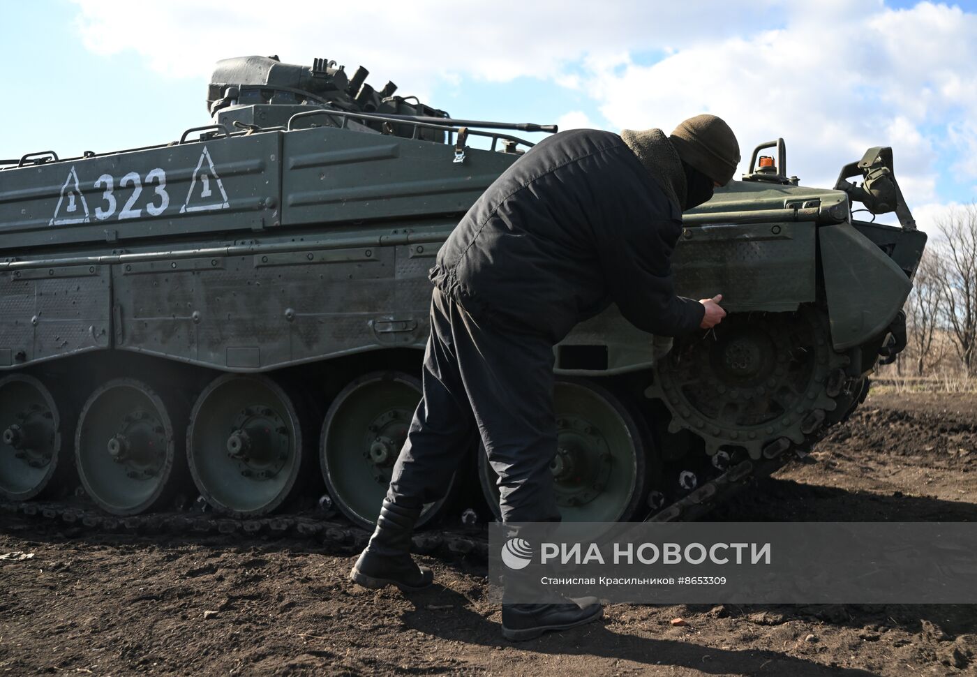 Трофейная немецкая БМП "Мардер", восстановленная военнослужащими ЦВО