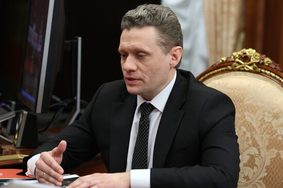 Президент Владимир Путин встретился с врио губернатора Вологодской области Георгием Филимоновым