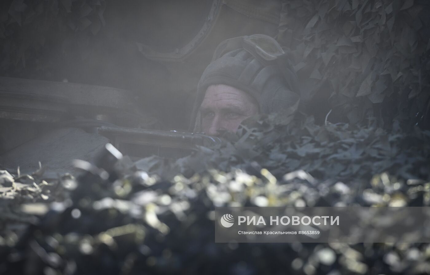 Боевая работа танкистов группировки "Центр" на Авдеевском направлении