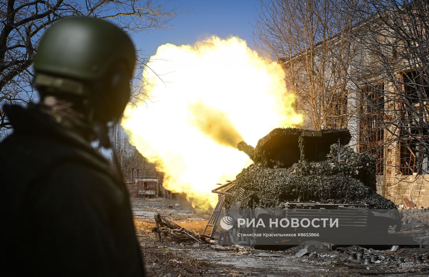 Боевая работа танкистов группировки "Центр" на Авдеевском направлении