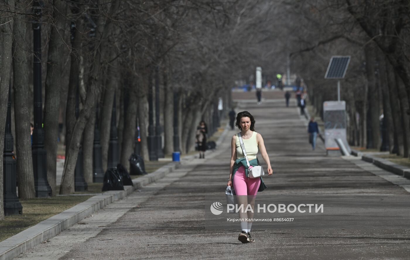 Теплая погода в Москве