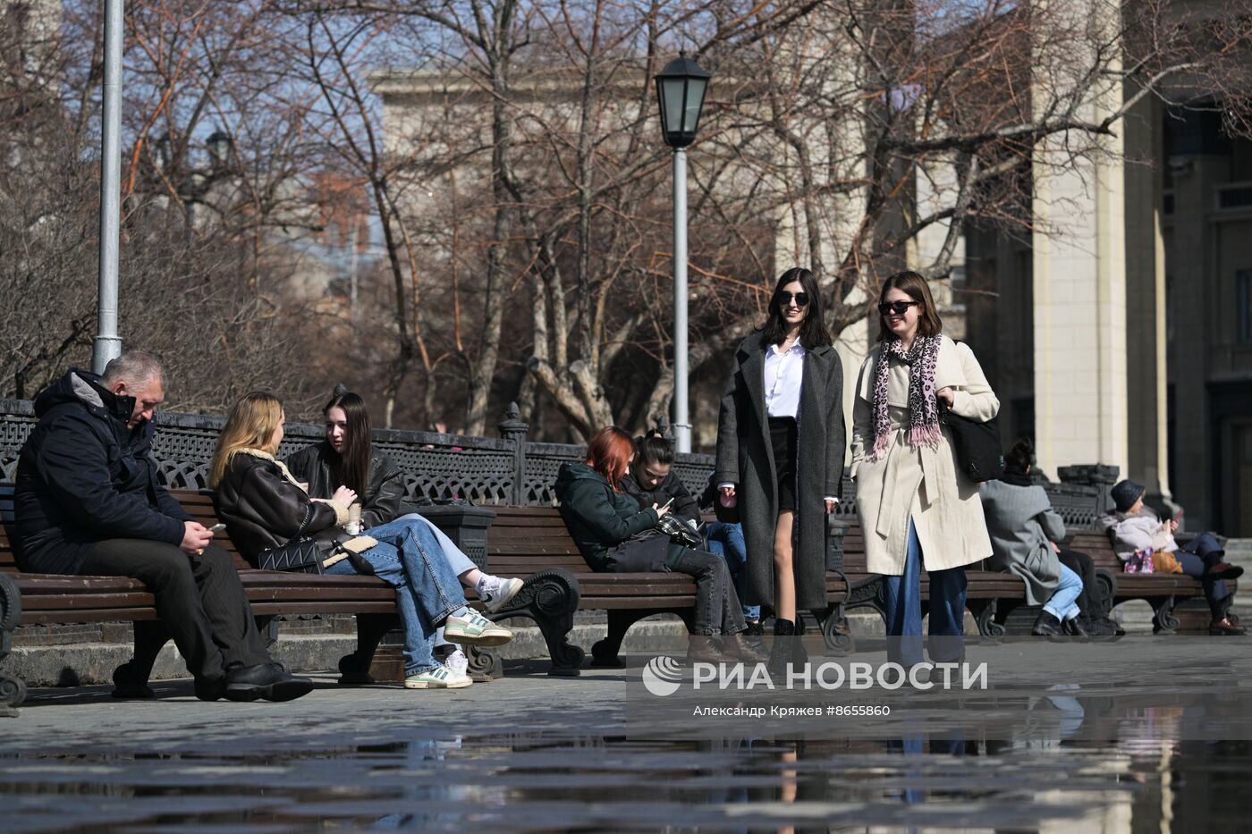 Теплая весенняя погода в Новосибирске