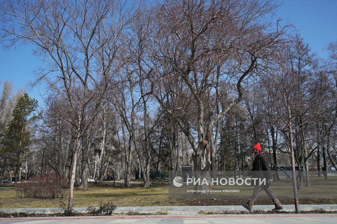 Теплая весенняя погода в Новосибирске