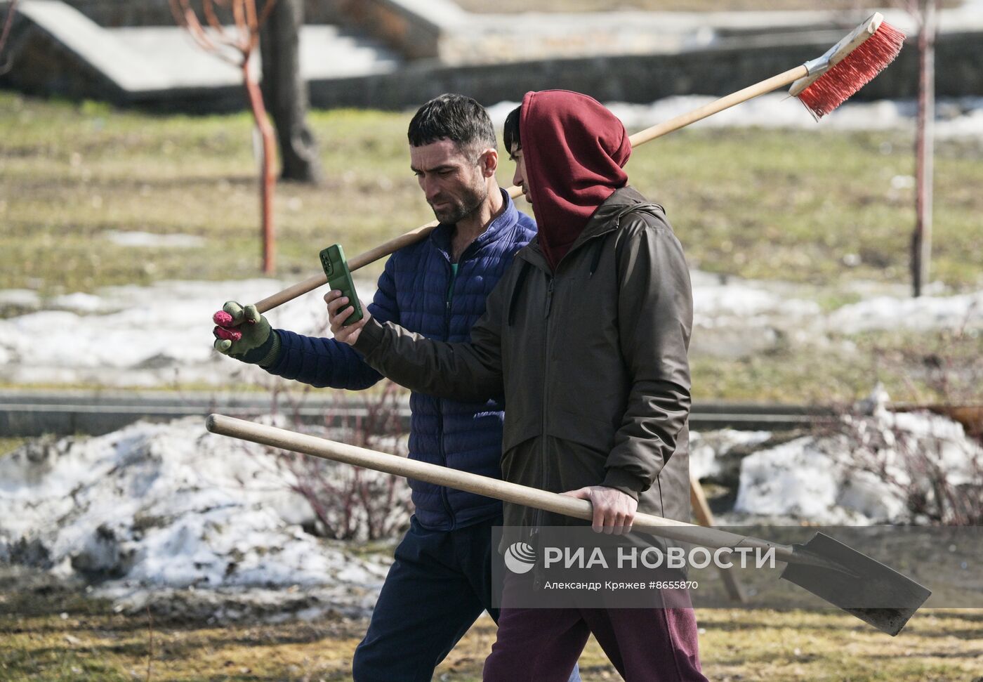 Теплая весенняя погода в Новосибирске