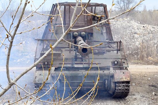 Боевая работа САУ "Акация" Южной группировки войск