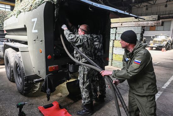 Работа ремонтного батальона Южной группировки войск