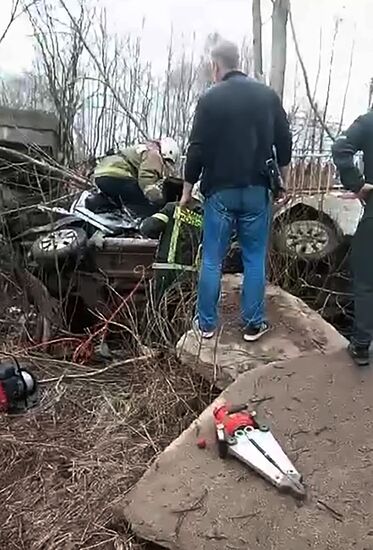 Путепровод обрушился в Смоленской области 