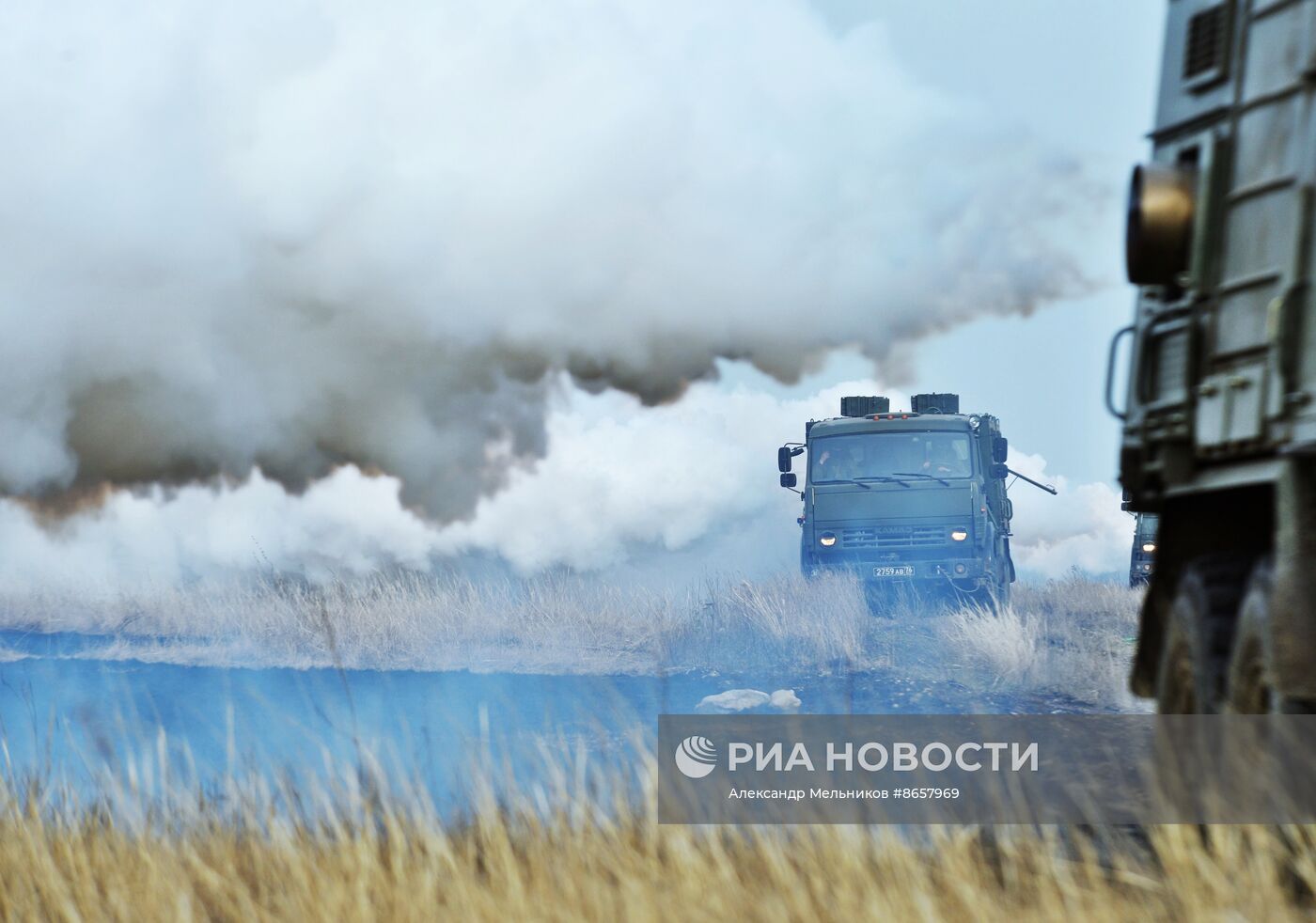 Тренировка отделения огневой поддержки тяжелых огнеметных систем