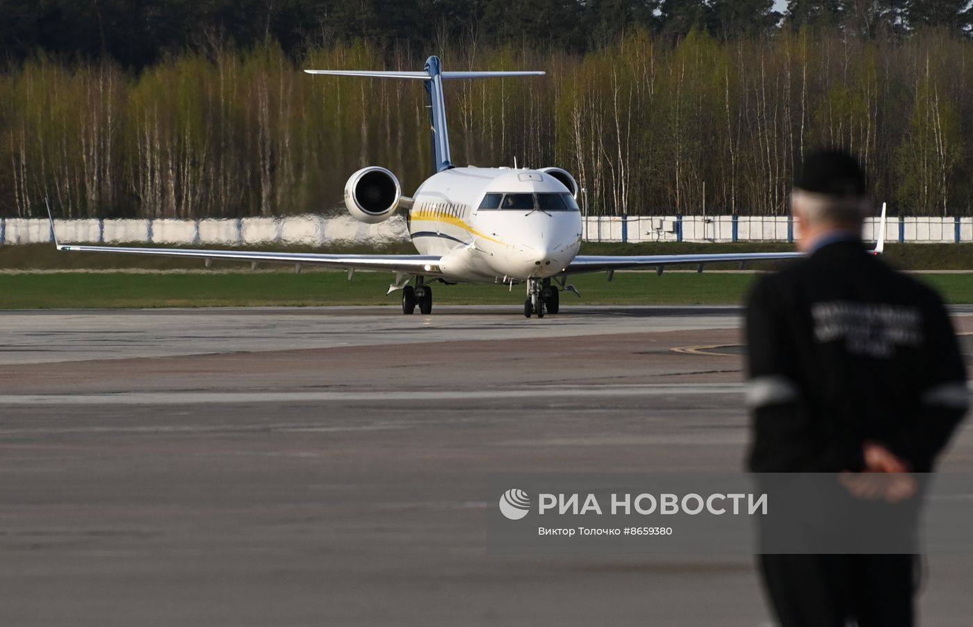 Прилет первого белорусского космонавта М. Василевской в Минск