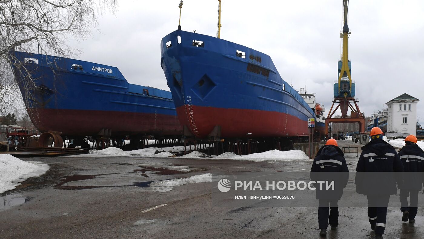 Подготовка речного флота к летней навигации в Красноярском крае