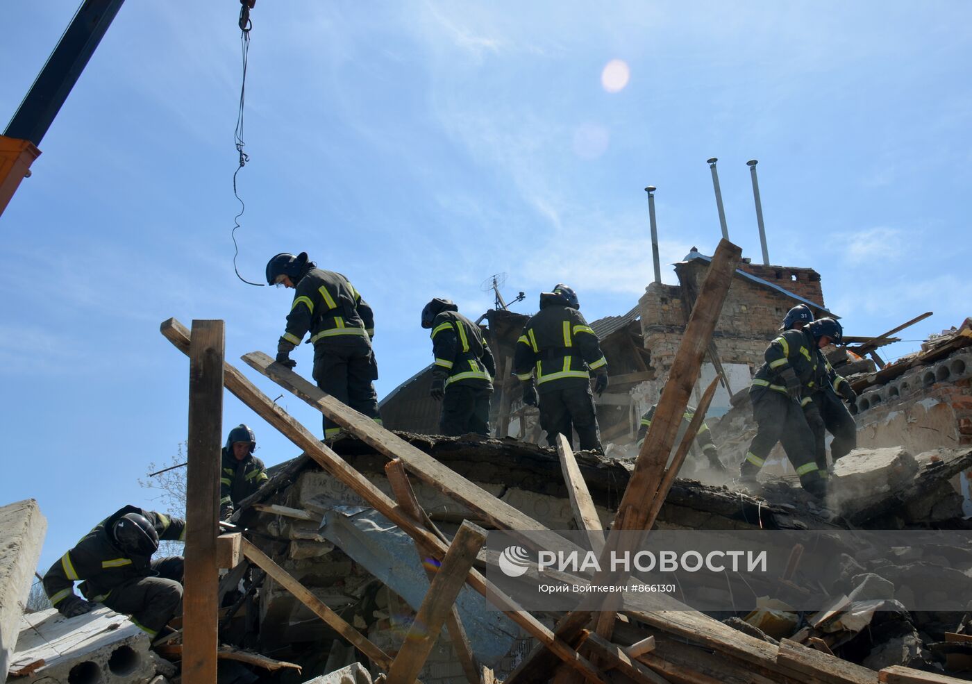 Последствия обстрела г. Токмака