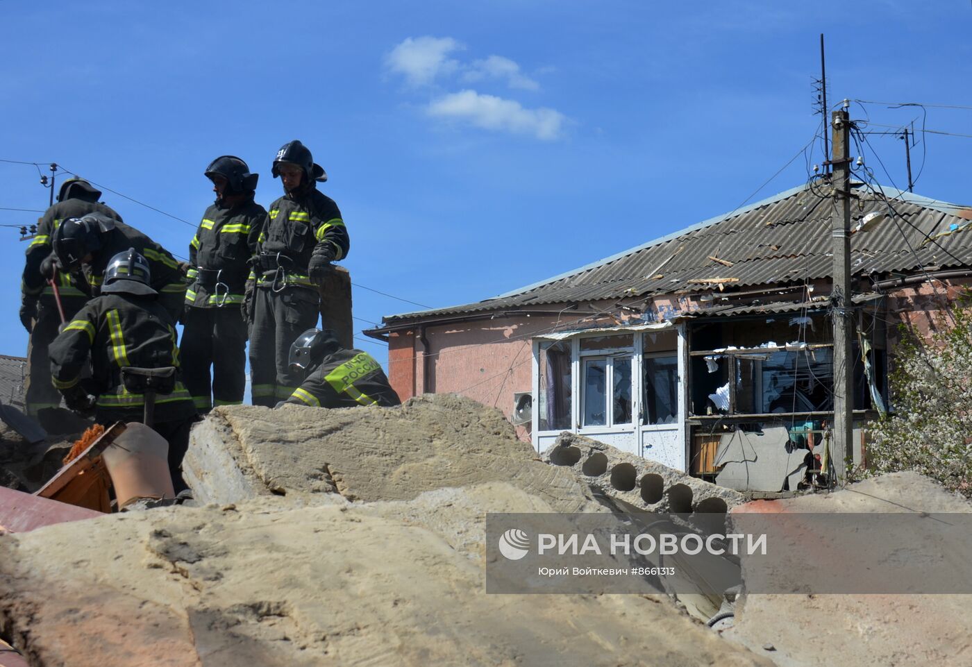 Последствия обстрела г. Токмака
