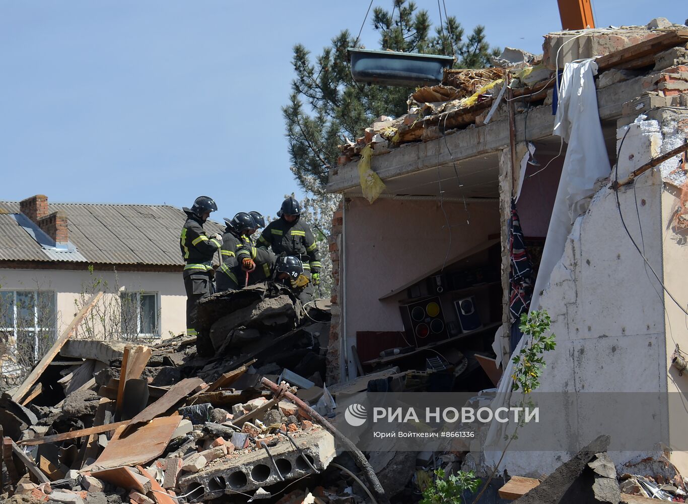 Последствия обстрела г. Токмака