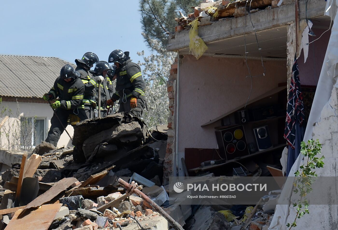 Последствия обстрела г. Токмака