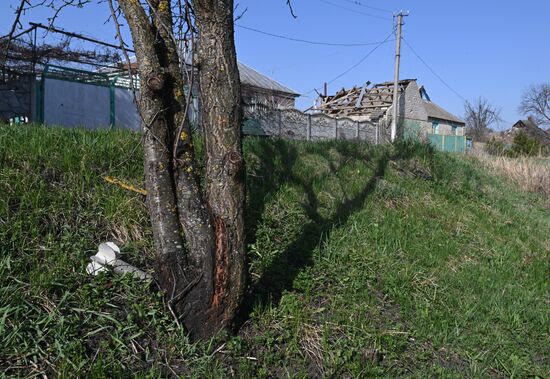 Последствия ударов ВСУ по селу Лиман Второй в Харьковской области
