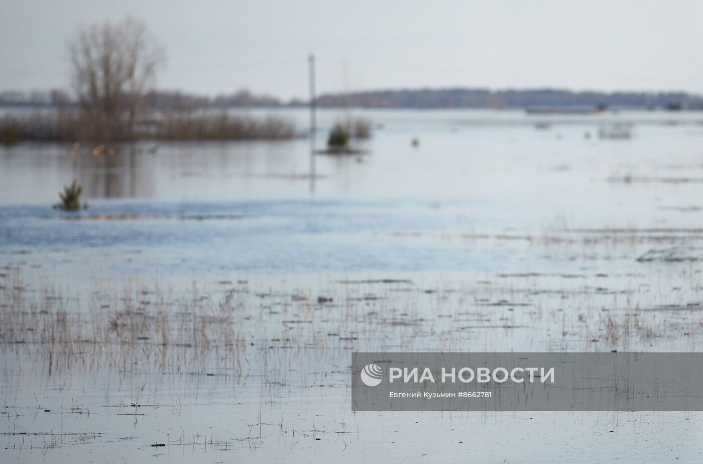 Разлив реки Тобол в Кургане и окрестностях