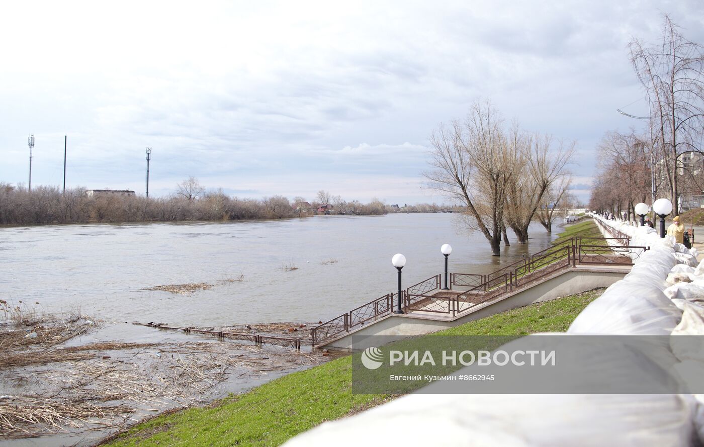 Разлив реки Тобол в Кургане и окрестностях