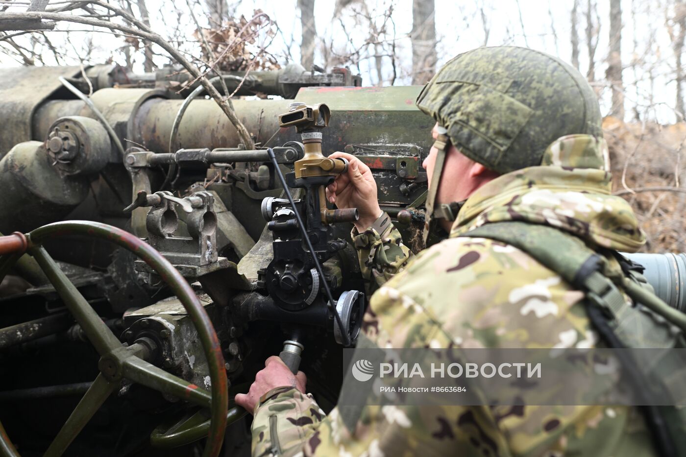 Боевая работа гаубицы "Гиацинт" Южной группировки войск
