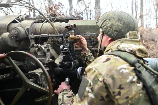 Боевая работа гаубицы "Гиацинт" Южной группировки войск