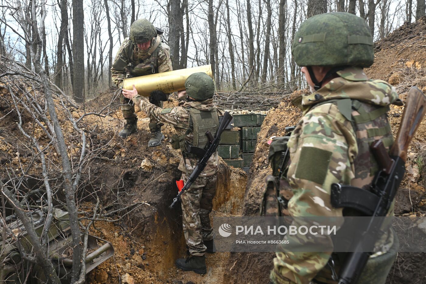 Боевая работа гаубицы "Гиацинт" Южной группировки войск