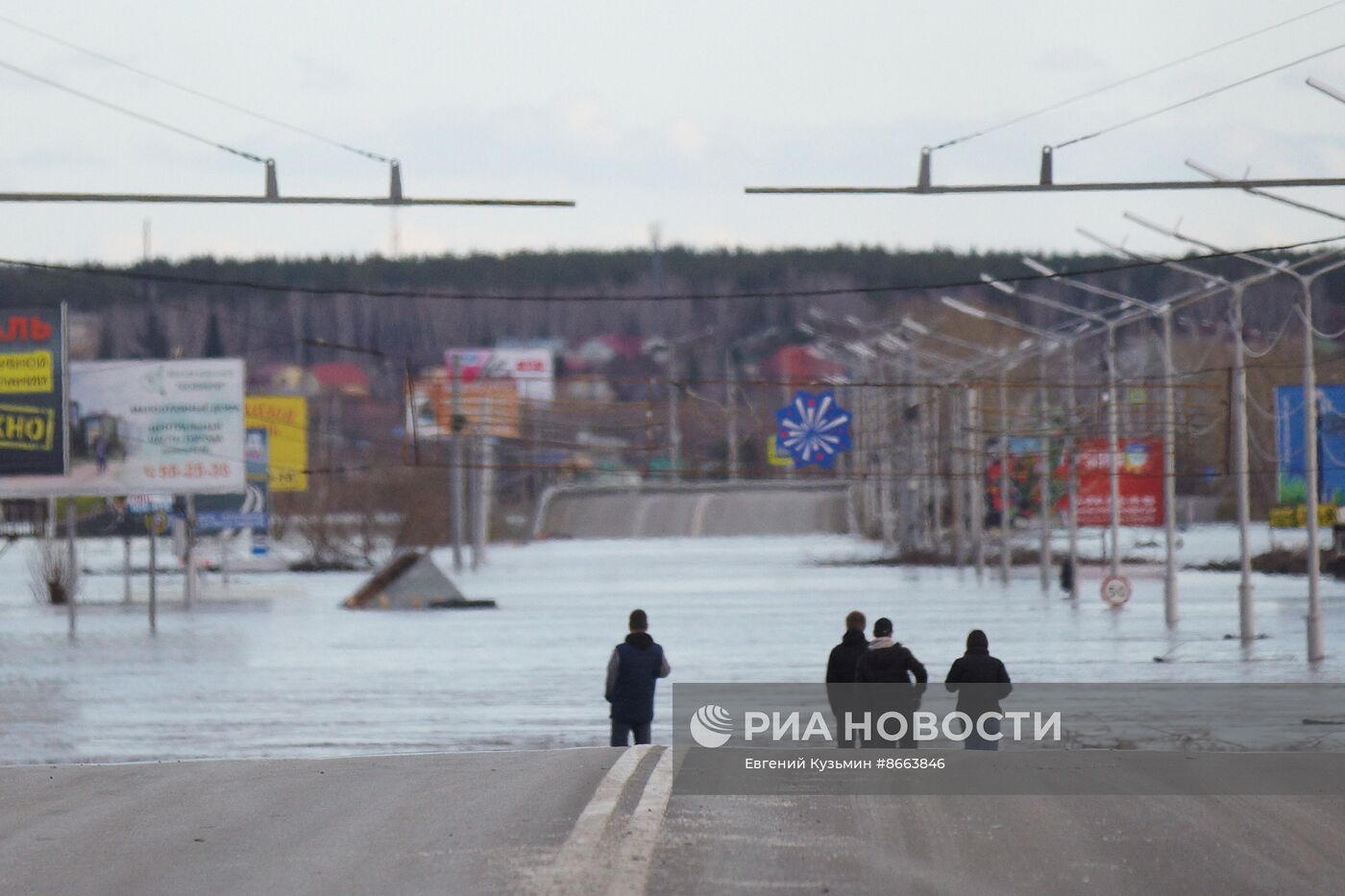 Продолжается подъем уровня воды в реке Тобол у Кургана