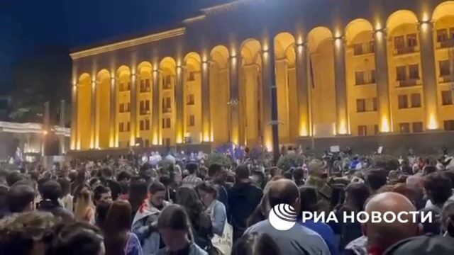 Акция в Тбилиси против законопроекта об иноагентах