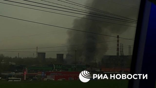 Пожар на свалке в Подмосковье в районе 26-го км Каширского шоссе