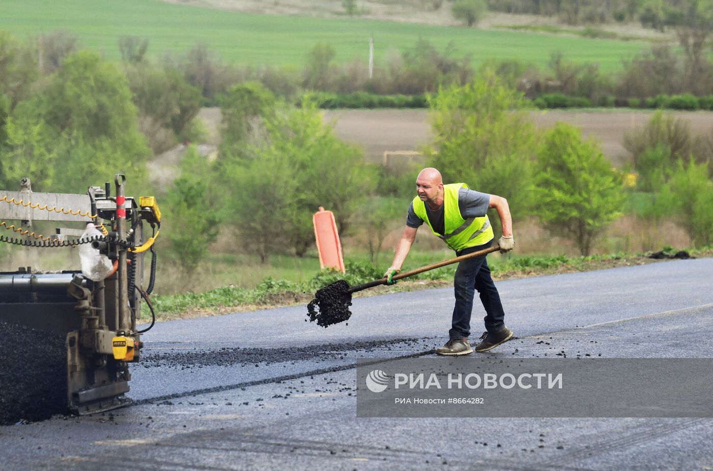 Капитальный ремонт федеральной трассы Луганск-Краснодон-Изварино в ЛНР