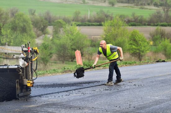 Капитальный ремонт федеральной трассы Луганск-Краснодон-Изварино в ЛНР