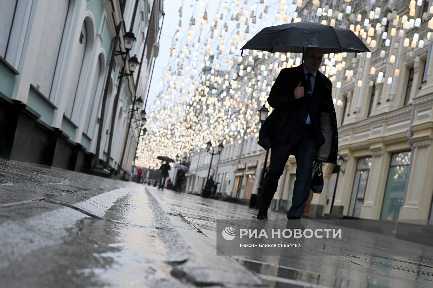Сильный дождь в Москве
