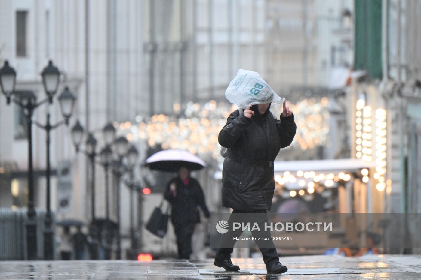 Сильный дождь в Москве