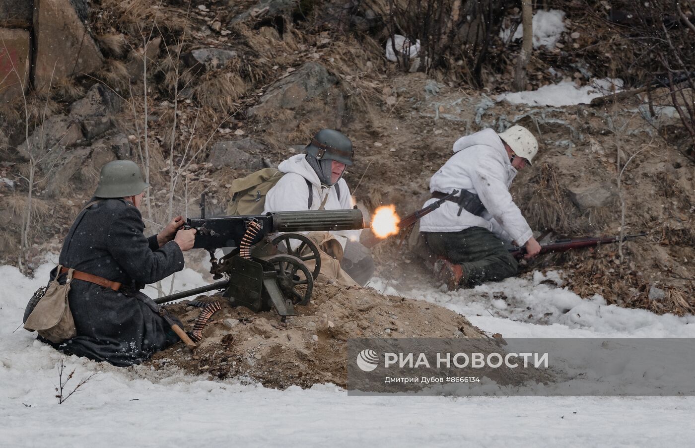 Историческая реконструкция сражения времен Великой Отечественной войны 