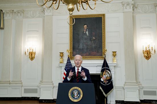 Выступление Джо Байдена после подписания закона о выделении помощи союзникам США