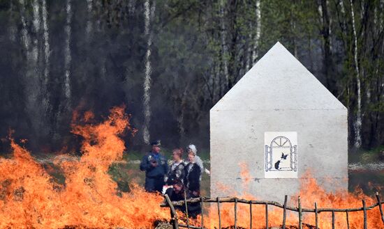 Учения МЧС по подготовке к пожароопасному сезону 