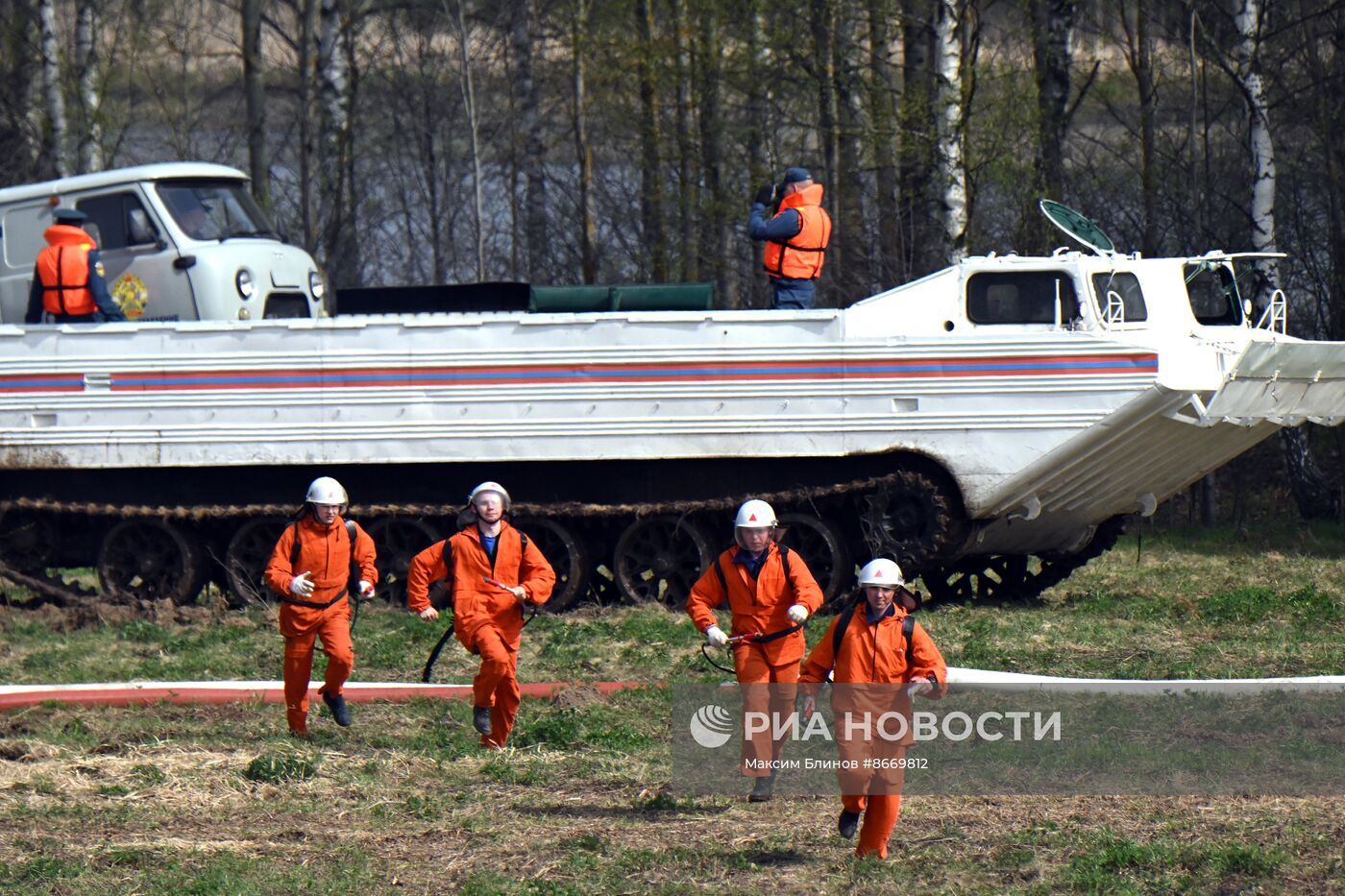 Учения МЧС по подготовке к пожароопасному сезону 