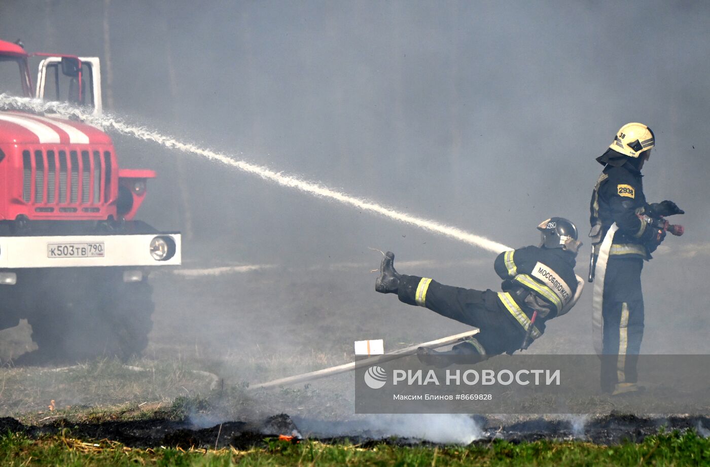 Учения МЧС по подготовке к пожароопасному сезону 