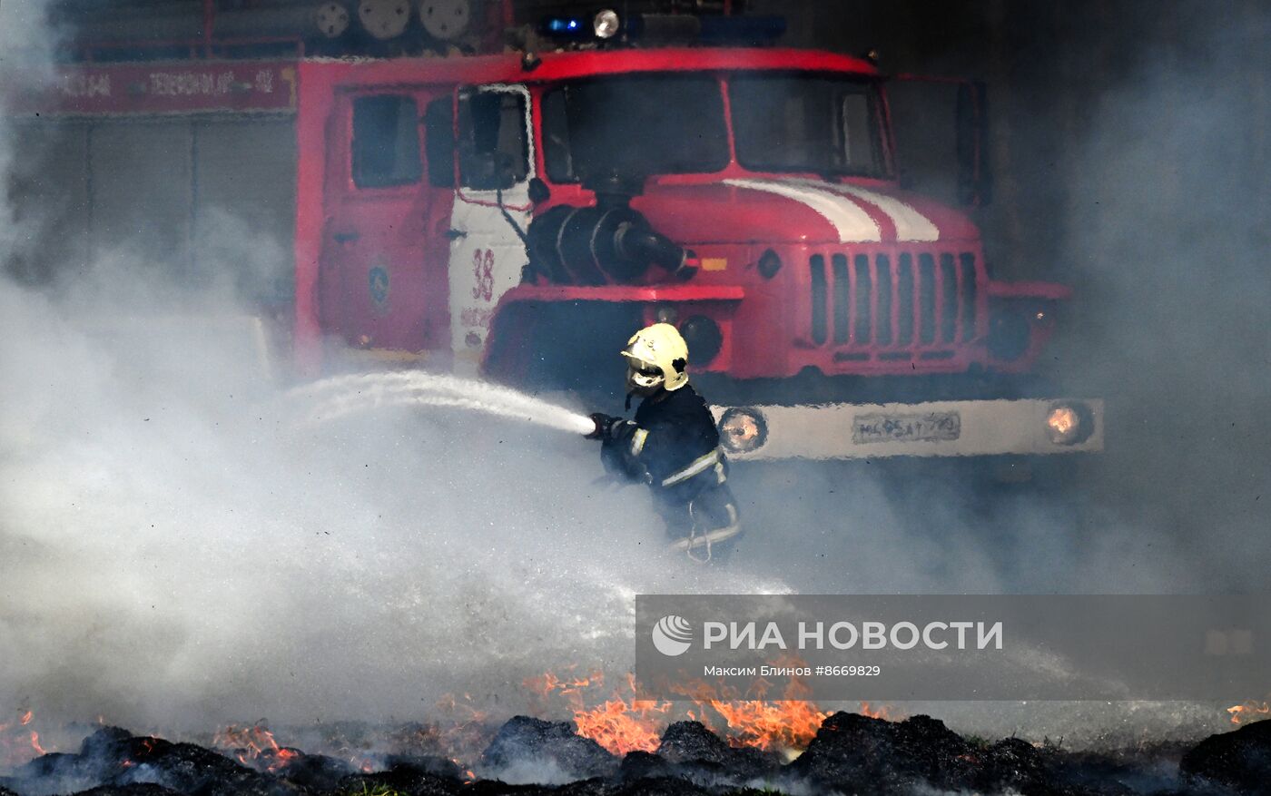 Учения МЧС по подготовке к пожароопасному сезону 