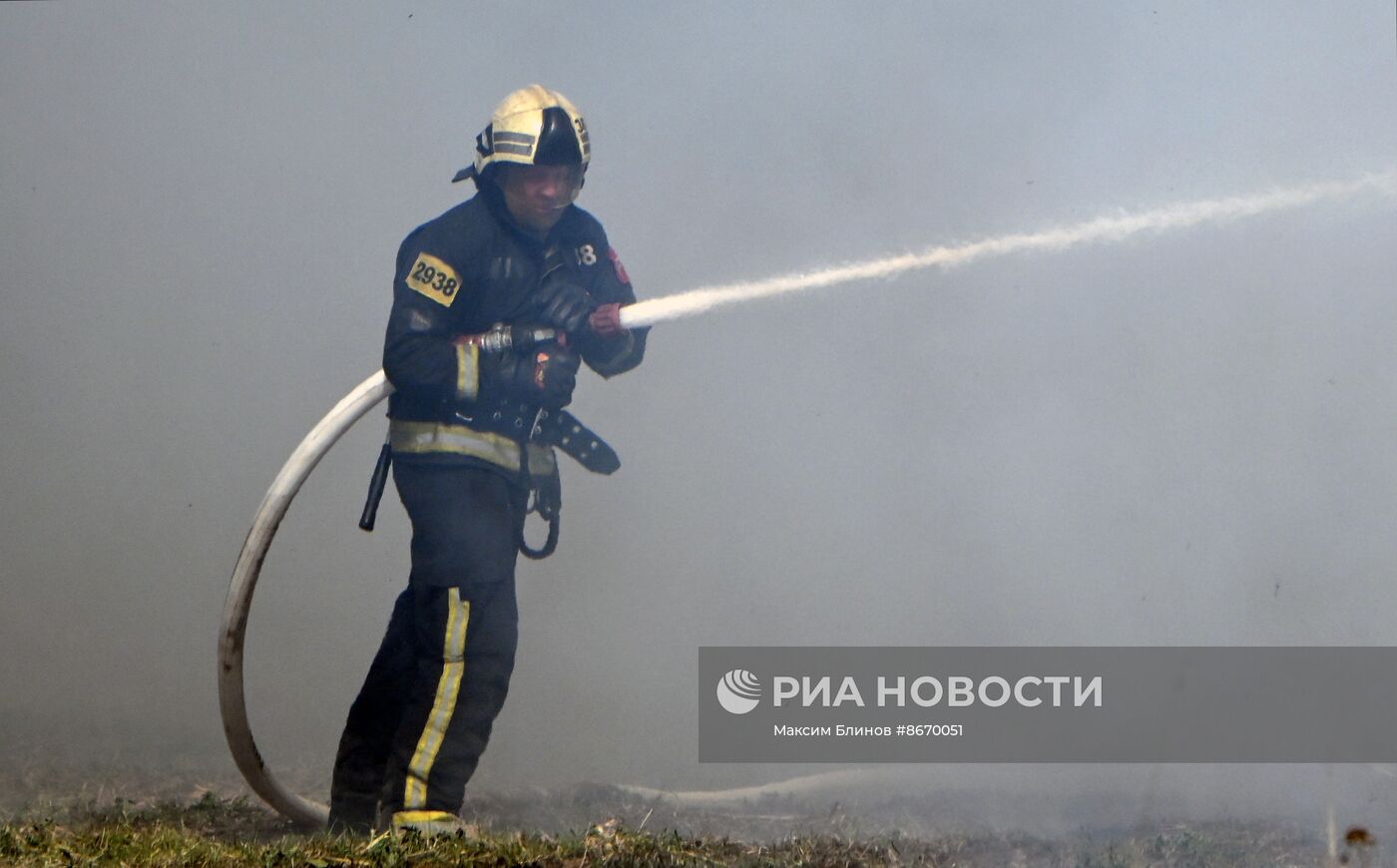 Учения МЧС по подготовке к пожароопасному сезону 