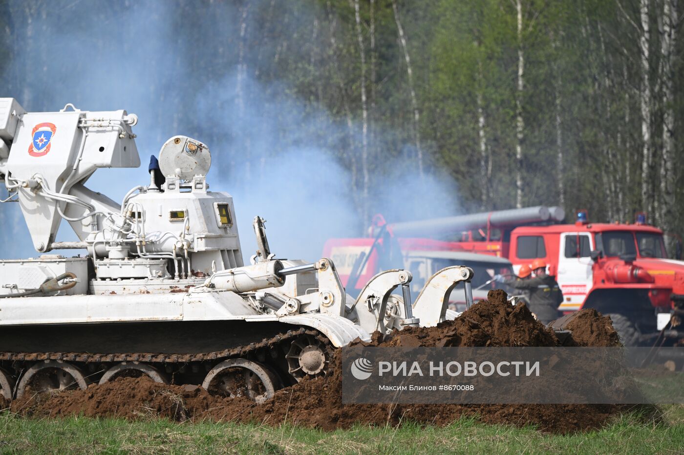 Учения МЧС по подготовке к пожароопасному сезону 