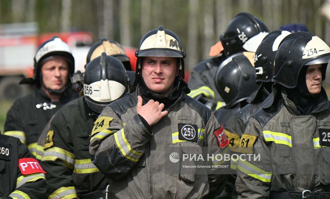 Учения МЧС по подготовке к пожароопасному сезону 