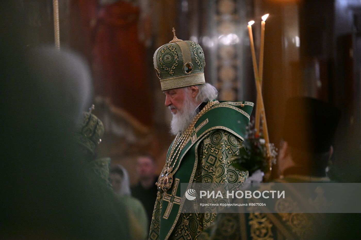 Освящение верб накануне Вербного воскресенья