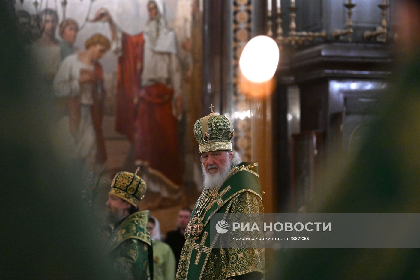 Освящение верб накануне Вербного воскресенья