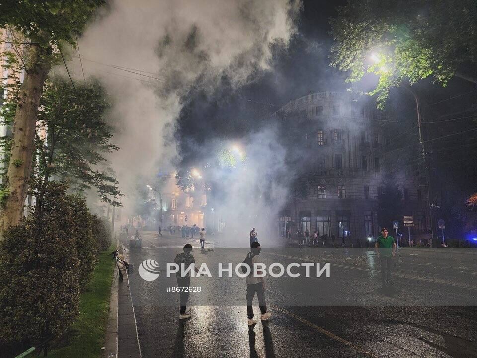 Протесты в Тбилиси против закона об иноагентах