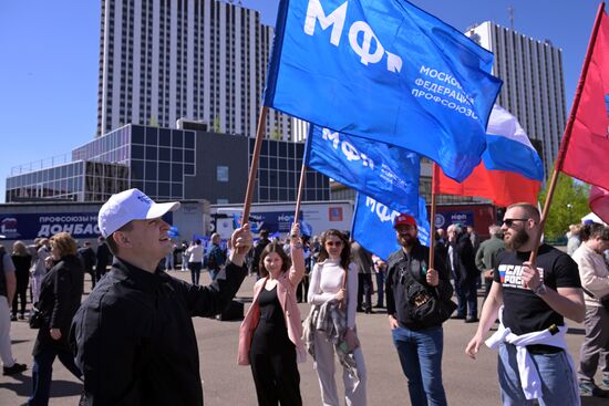 Первомайская акция солидарности профсоюзов Москвы