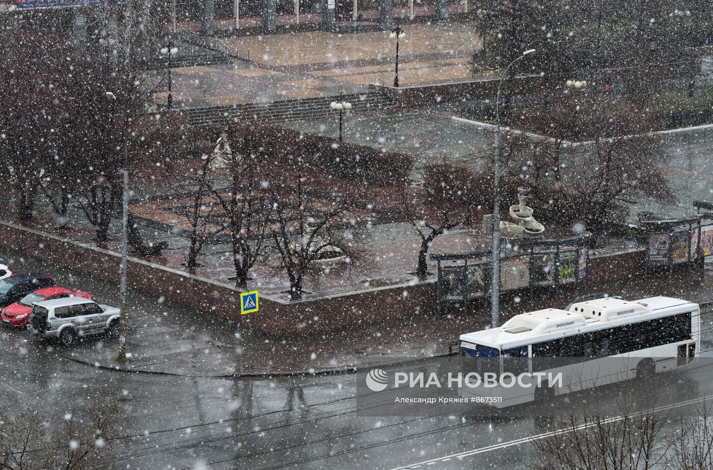 Снег в Новосибирске