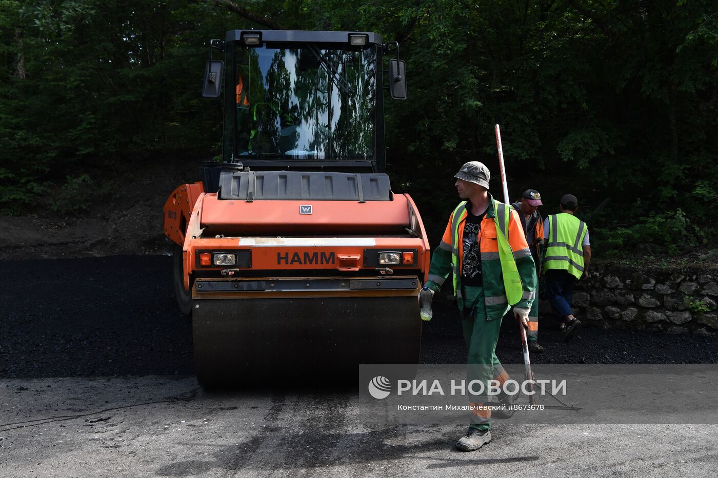 Ремонт горной дороги Бахчисарай – Ялта в Крыму | РИА Новости Медиабанк