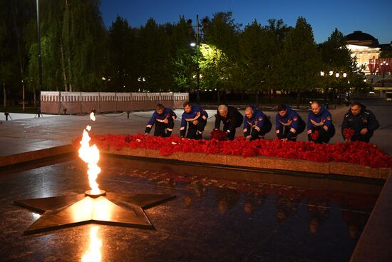 Профилактика Вечного огня в Александровском саду