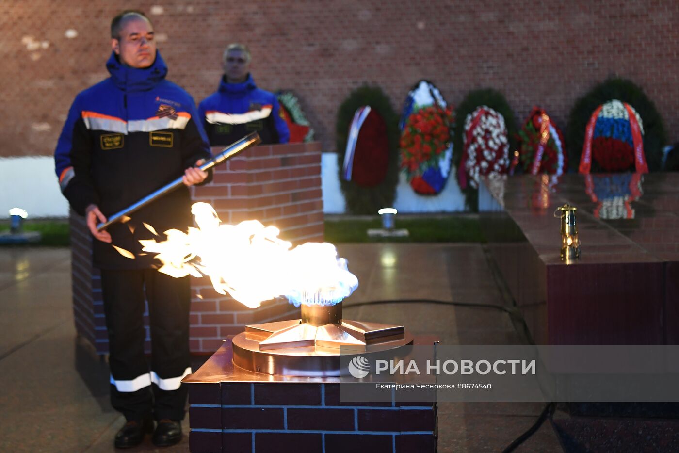 Профилактика Вечного огня в Александровском саду